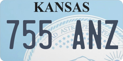 KS license plate 755ANZ