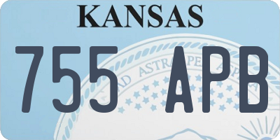 KS license plate 755APB