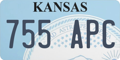 KS license plate 755APC