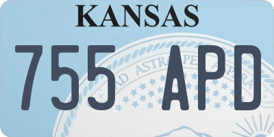 KS license plate 755APD