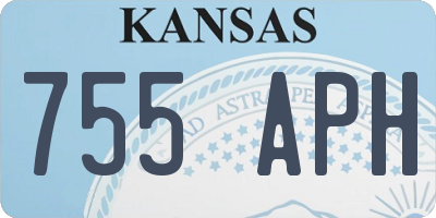 KS license plate 755APH