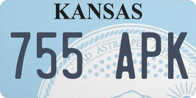 KS license plate 755APK