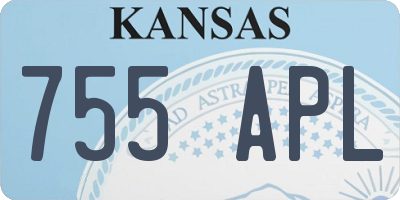 KS license plate 755APL