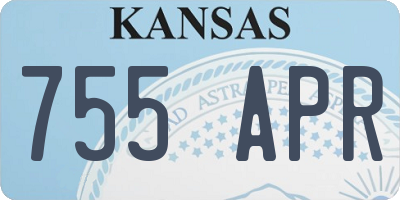 KS license plate 755APR