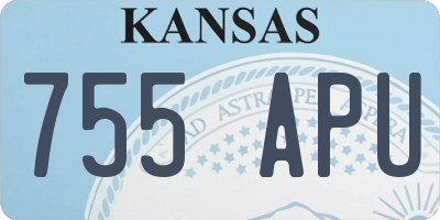 KS license plate 755APU