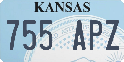 KS license plate 755APZ