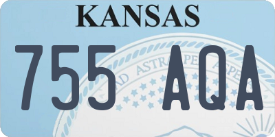 KS license plate 755AQA