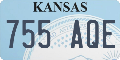 KS license plate 755AQE