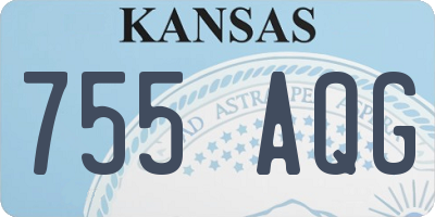 KS license plate 755AQG