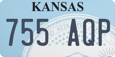 KS license plate 755AQP