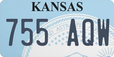 KS license plate 755AQW