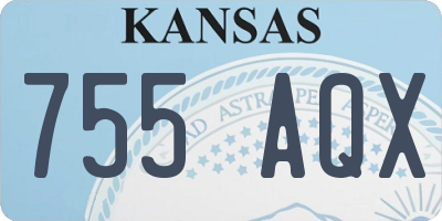 KS license plate 755AQX