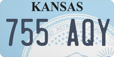 KS license plate 755AQY