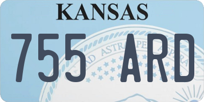 KS license plate 755ARD