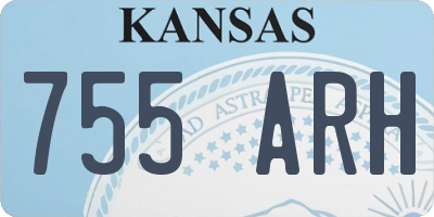 KS license plate 755ARH