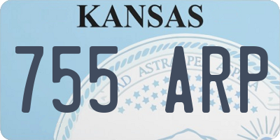KS license plate 755ARP