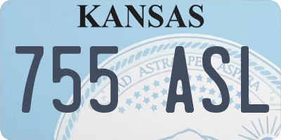 KS license plate 755ASL