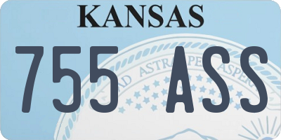 KS license plate 755ASS