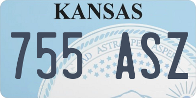 KS license plate 755ASZ