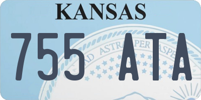 KS license plate 755ATA