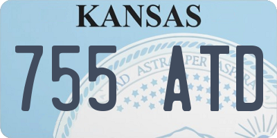 KS license plate 755ATD