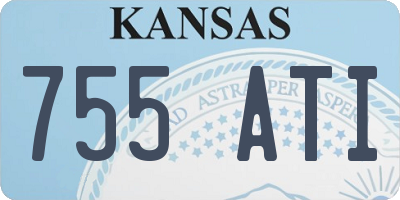 KS license plate 755ATI