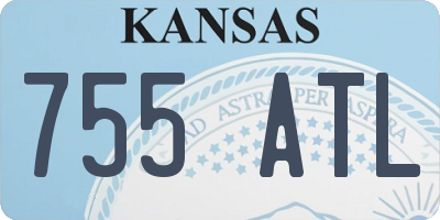 KS license plate 755ATL