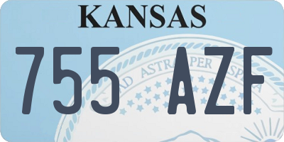 KS license plate 755AZF
