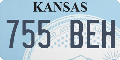 KS license plate 755BEH