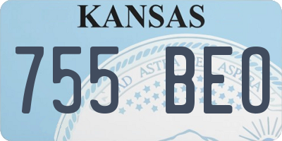 KS license plate 755BEO