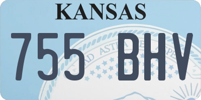 KS license plate 755BHV