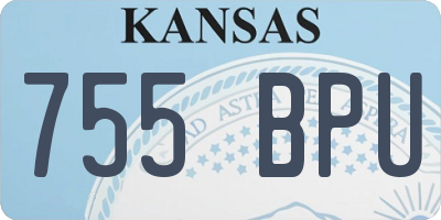 KS license plate 755BPU