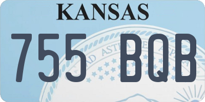 KS license plate 755BQB