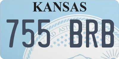 KS license plate 755BRB