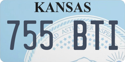 KS license plate 755BTI