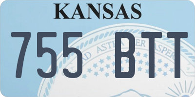 KS license plate 755BTT