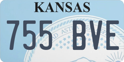 KS license plate 755BVE