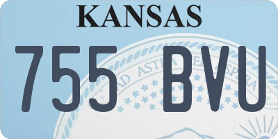 KS license plate 755BVU