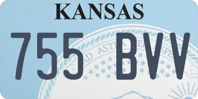 KS license plate 755BVV