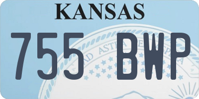 KS license plate 755BWP