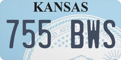 KS license plate 755BWS