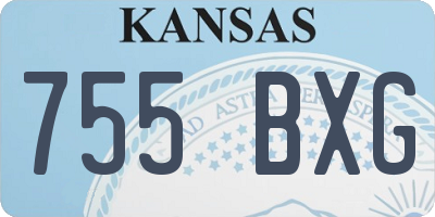 KS license plate 755BXG