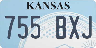 KS license plate 755BXJ