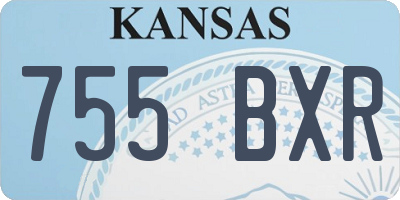 KS license plate 755BXR