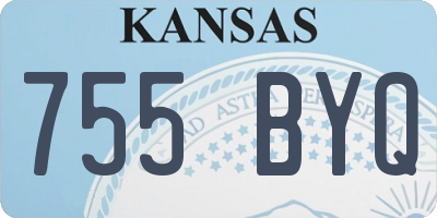 KS license plate 755BYQ