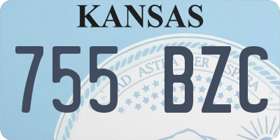 KS license plate 755BZC