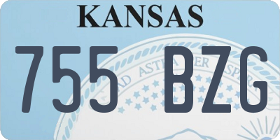 KS license plate 755BZG