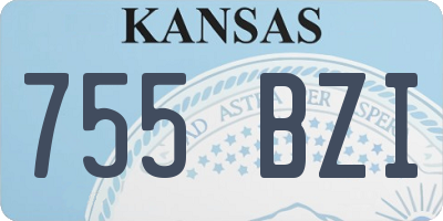 KS license plate 755BZI