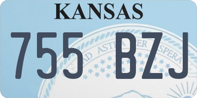 KS license plate 755BZJ