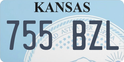 KS license plate 755BZL